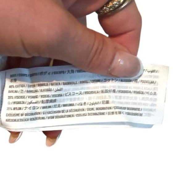 Abercrombie & Fitch White T-shirt Dress Striped Size Large Excellent Condition - Picture 6 of 7